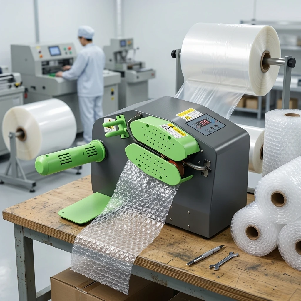 Plastic Bag Making Film Inflator Pillow Maker Fill Inflatable Equipment Air Bubble Filling Machine Semi-Automatic Energy Saving