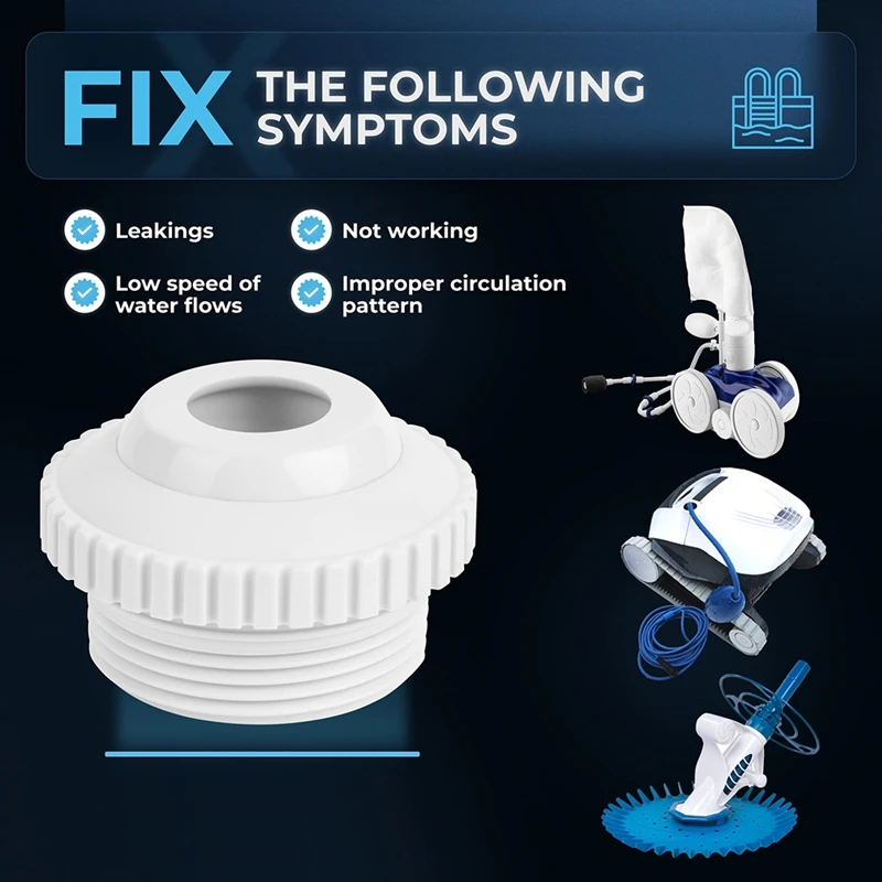 Pool Jet Nozzles SP1419D Directional Flow Hydrostream Return Jet Fitting,Adjustable 3/4 Inch Opening Rotating Eyeball