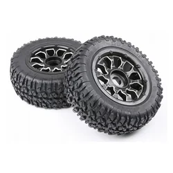 Cast Aluminum Rims with Dirt Tires 24mm Hex for 1/5 LOSI 5IVE-T Desert Buggy XL ROVAN LT