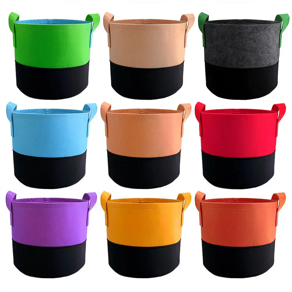 Breathable Non Woven Grow Bag Sturdy Fabric Plant Pot Garden Vegetable Flower Nursery Container Root Aeration Foldable Bed