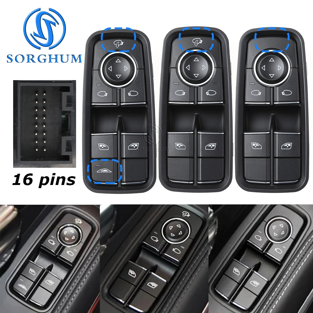 

99161315702DML 99161315502DML 99161315102DML Выключатель зеркала стеклоподъемника для Porsche 911 718 991 Boxster Cayman Carrera