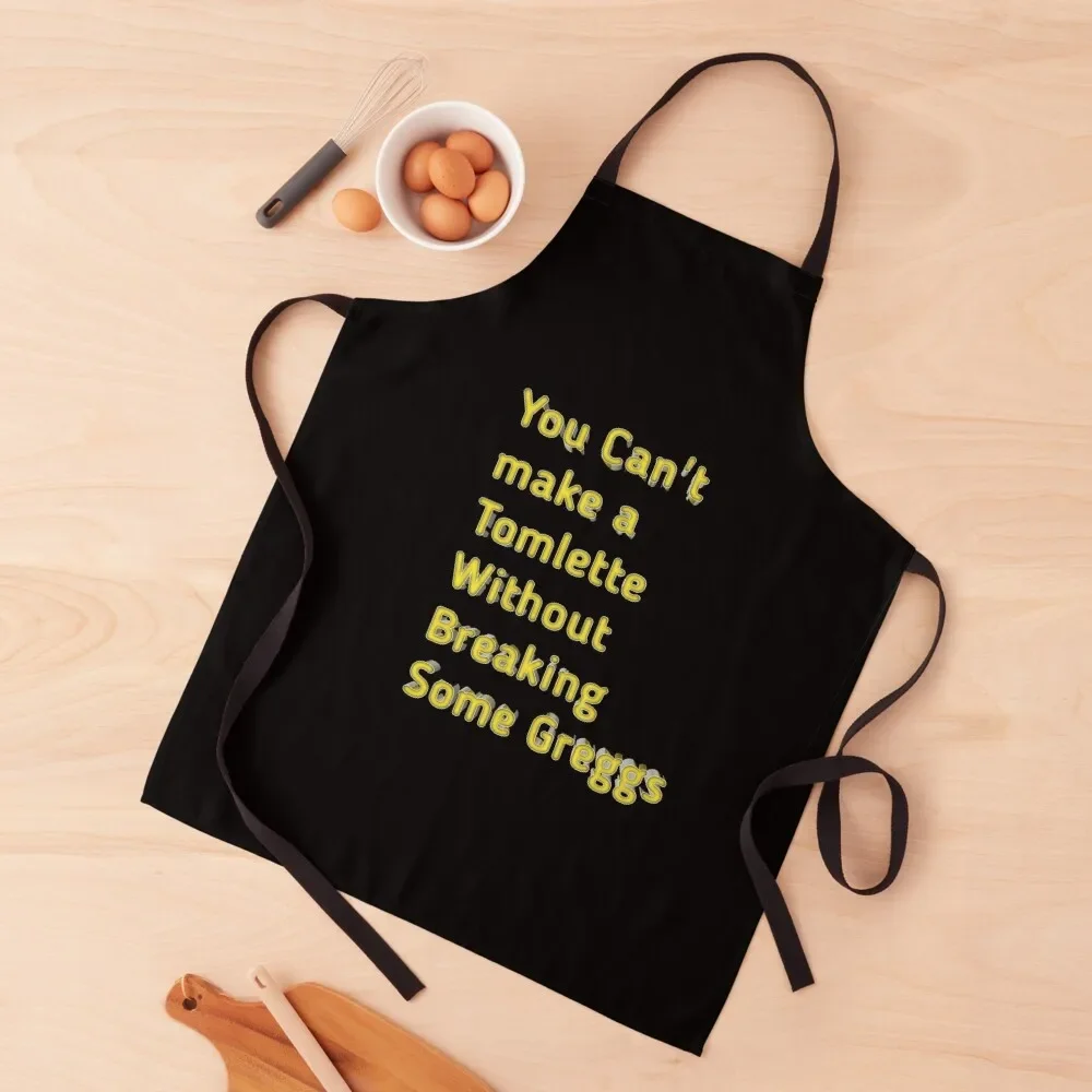 You can't make a tomlette without breaking some greggs 3D Apron Hairdressing Hairdresser Accessories Chef Uniform Woman Apron