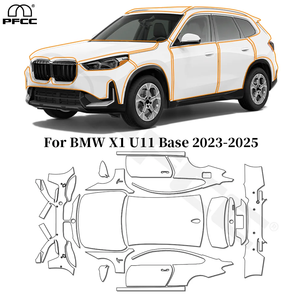 

For BMW X1 U11 Base 2023-2025 TPU Paint Protection Film Anti-Scratch Car Body Clear Bra Pre-cut PPF Resistant Repairable Cover