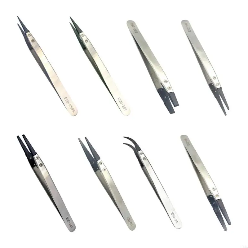 

HXBA Narrow Tip Stainless Steel Static Safe Tweezers For Sensitive Component Handling In Industrial Production