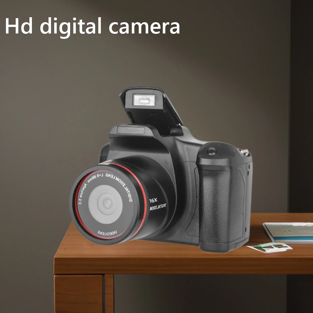 كاميرا تسجيل فيديو رقمية بدقة 1080 بكسل بدقة 16 ميجابكسل مع تكبير 16X وشاشة LCD 2.4 بوصة مثالية للتصوير الفوتوغرافي وتسجيل الفيديو