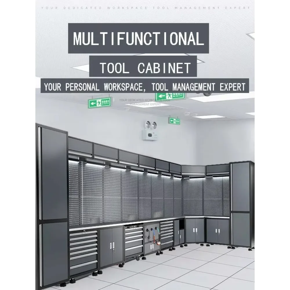Goshen  Tool Cabinet Heavy Duty Workshop Mechanic Garage Cabinets Storage Stainless Steel  Workbench