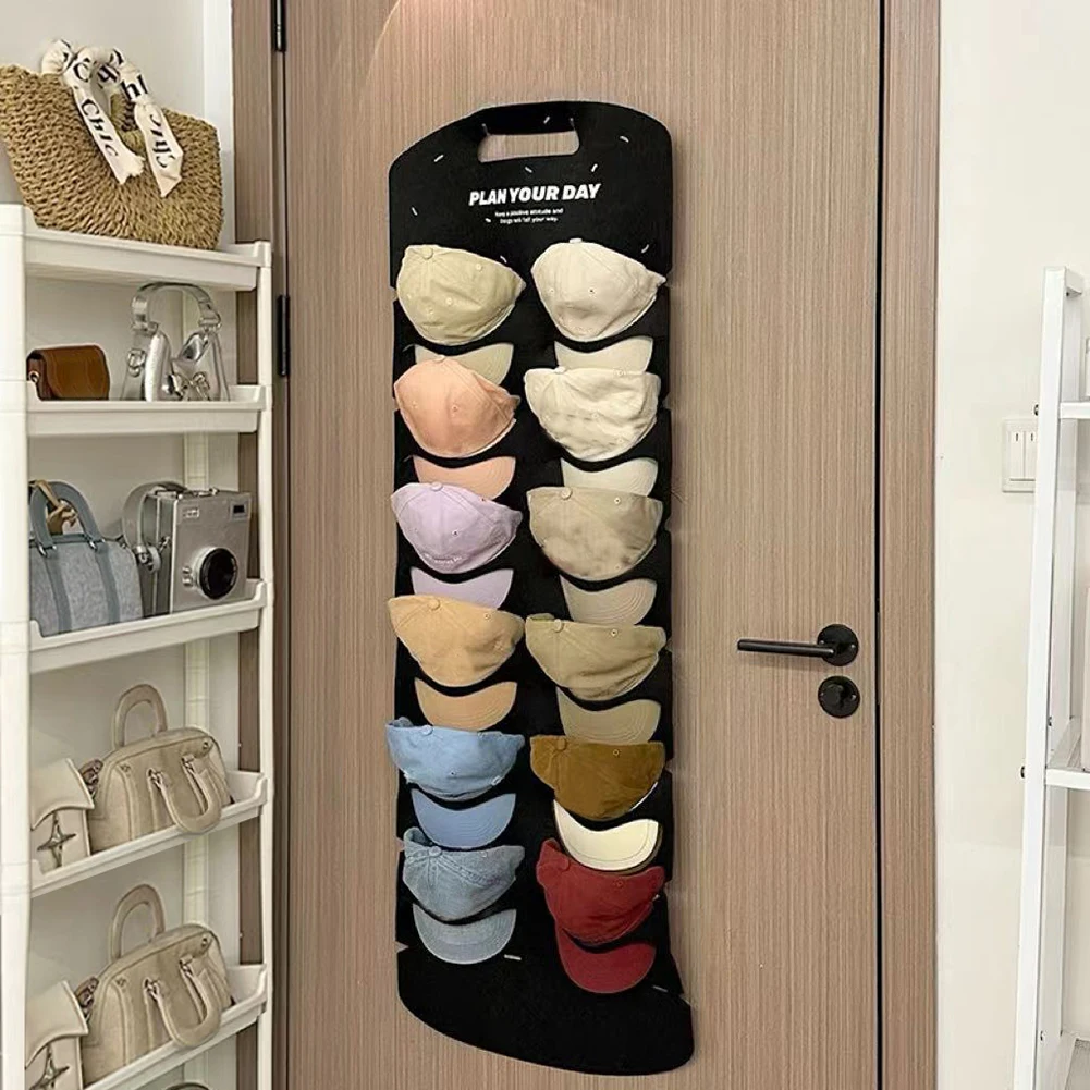 Hat Organiser for Closet 6/12 Pockets Baseball Cap Storage Bag Cap Hat Hanger for Home Bedroom