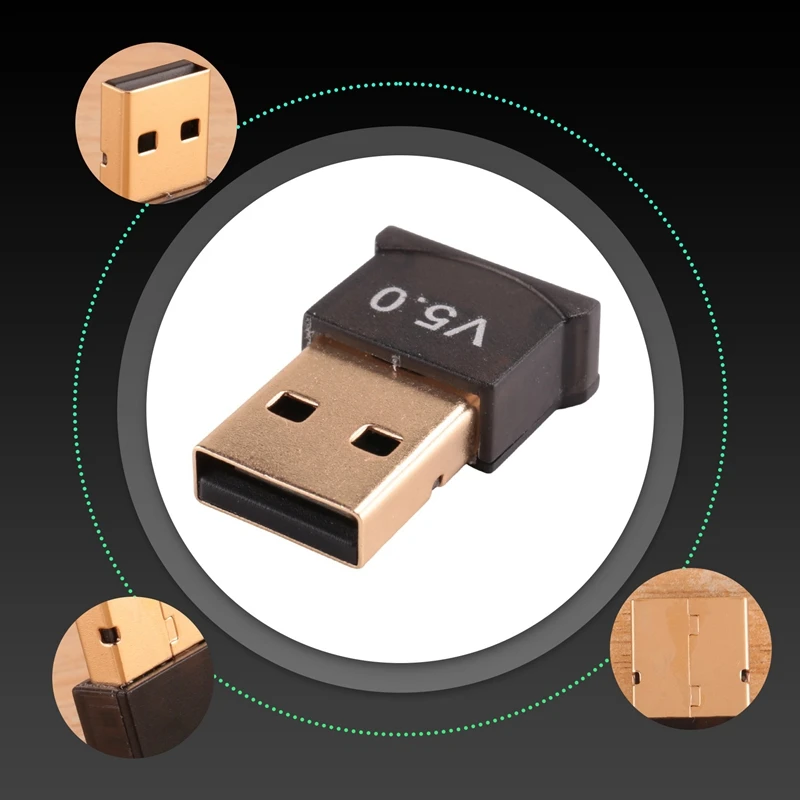 Usb Bluetooth 5.0 Adapter Voor Pc Win10/8.1/8/7/Bluetooth Dongle Ontvanger/Zender Voor Ondersteuning Om Headset Aan Te Sluiten