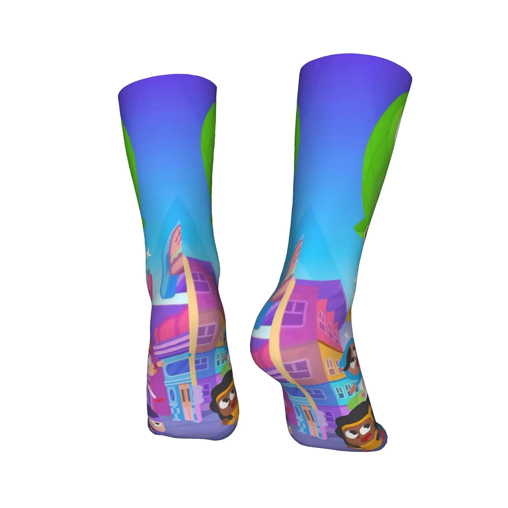 Duolingos البومة الثنائي الجوارب جوارب عادية الشتاء المضادة للعرق الرجال الجوارب نمط مريح الدراجات الجوارب