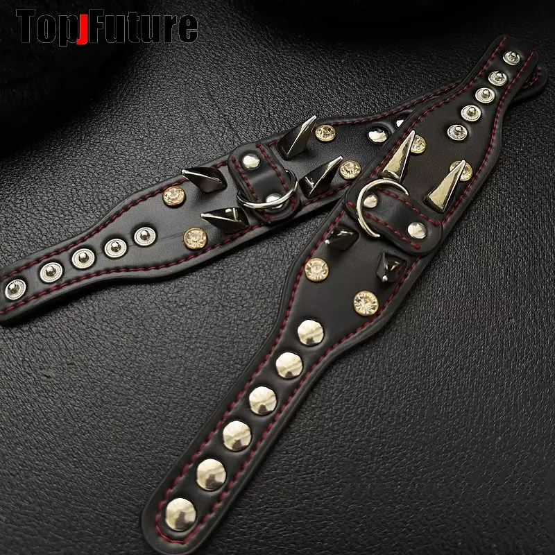 women Men Harajuku Gothic Punk bracelets streetwear Subculture Y2K Girl steampunk Collar Rivet choker spike bracelets chokers