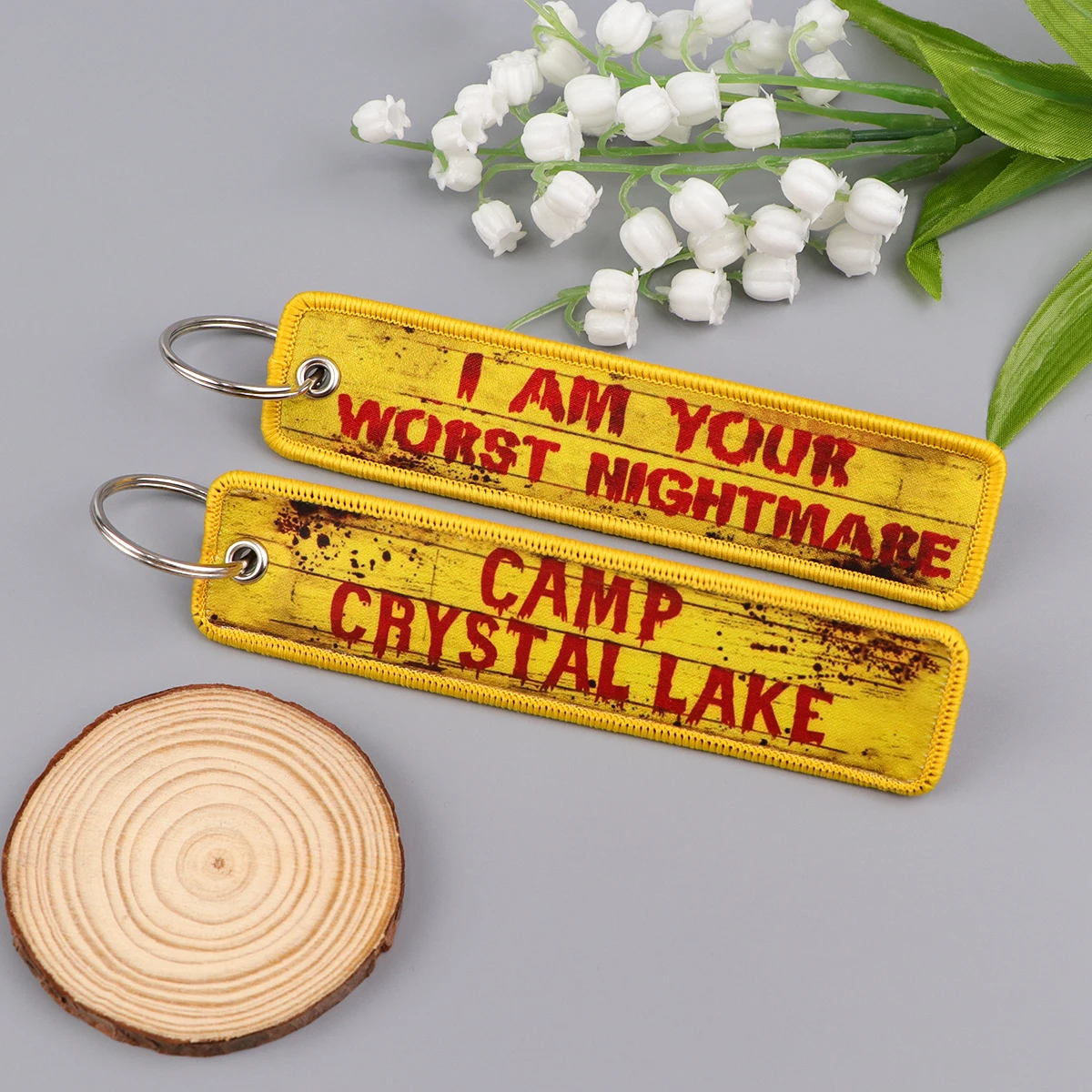 Вышитый брелок для ключей с цитатурой, брелок для багажа, брелок для авиационных брелоков для автомобиля, аксессуар с подвеской