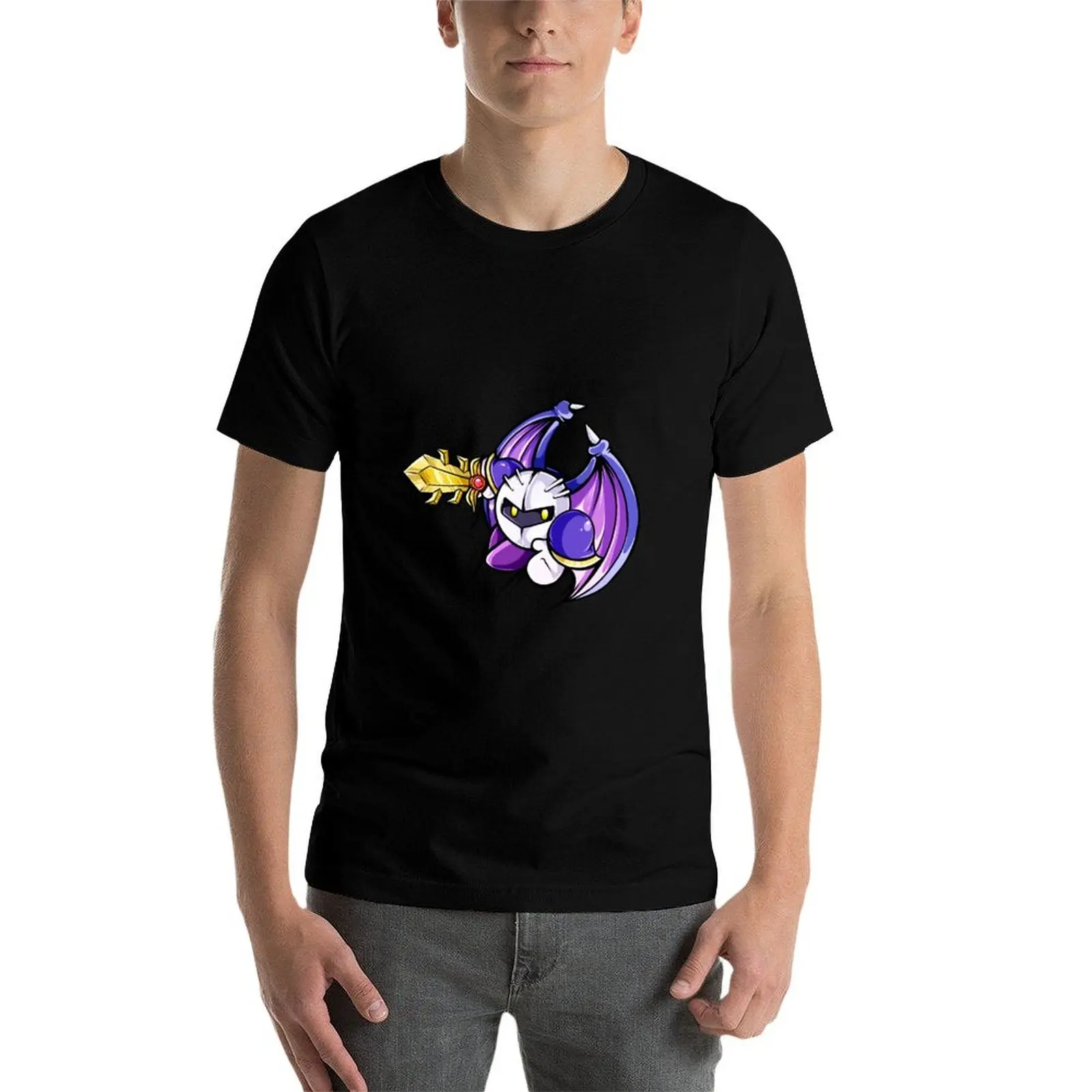 Футболка с забавной рубашкой забавная футболка рисунком Metaknight хлопковая темные рубашки пакет мужской Фото №4