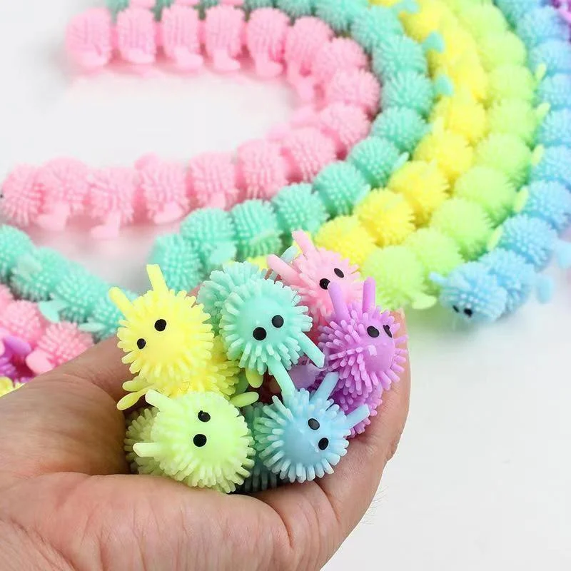 New creative TPR Lalalai unicorn stress relief toys, children\'s toys decompression vent toys, cute pet drawstring caterpillars