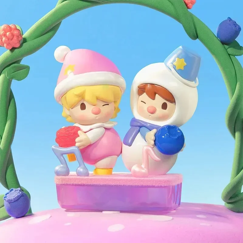 POP MART Mainan Kotak Buta Seri Petualangan Dunia Buah Kacang Manis Boneka Kotak Misteri Kejutan Figur Aksi Anime Kawaii Hadiah Anak Perempuan