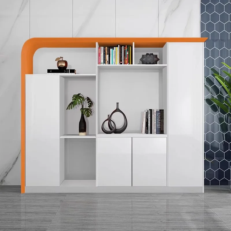 yjq simple modern bookcase paint creative document file locker boss office floor information cabinet