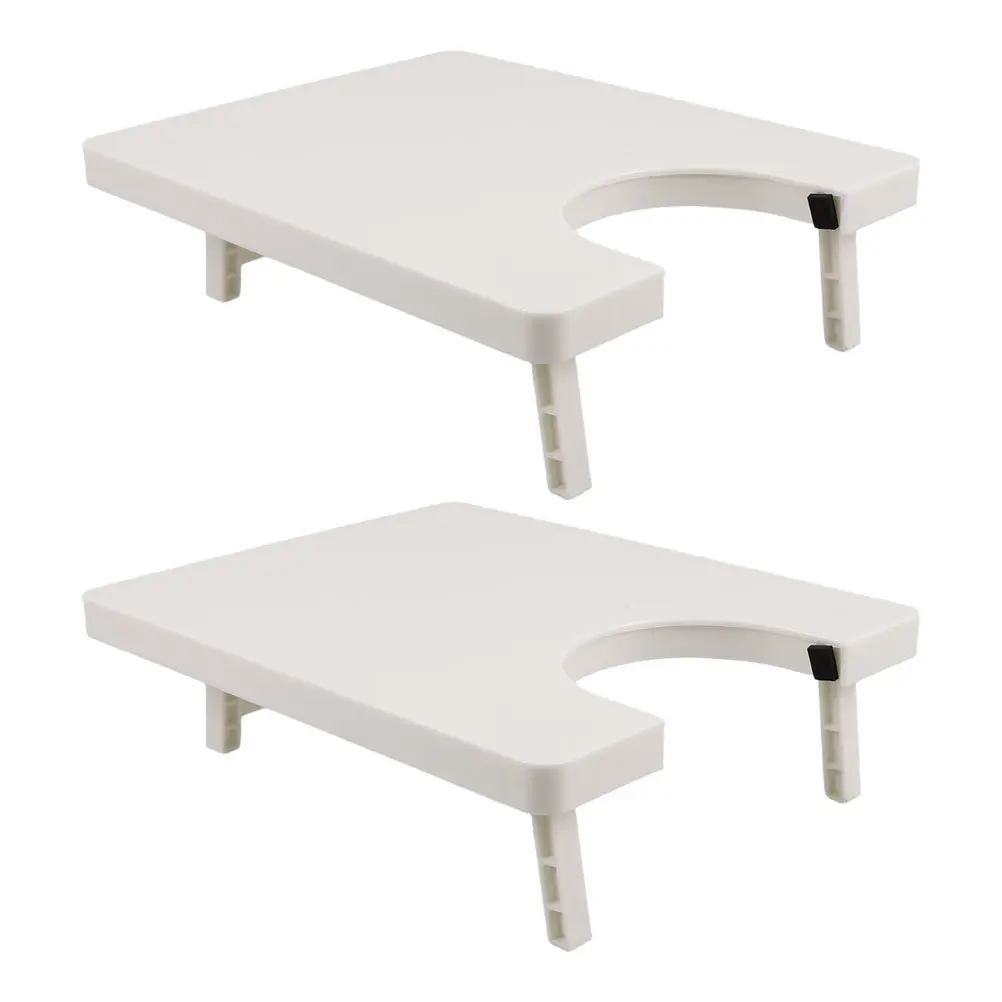 2Pcs Sewing Machine Extension Table Plastic Desktop Stable Sewing Workspace Tailor Dressmaking Craft Expansion Board