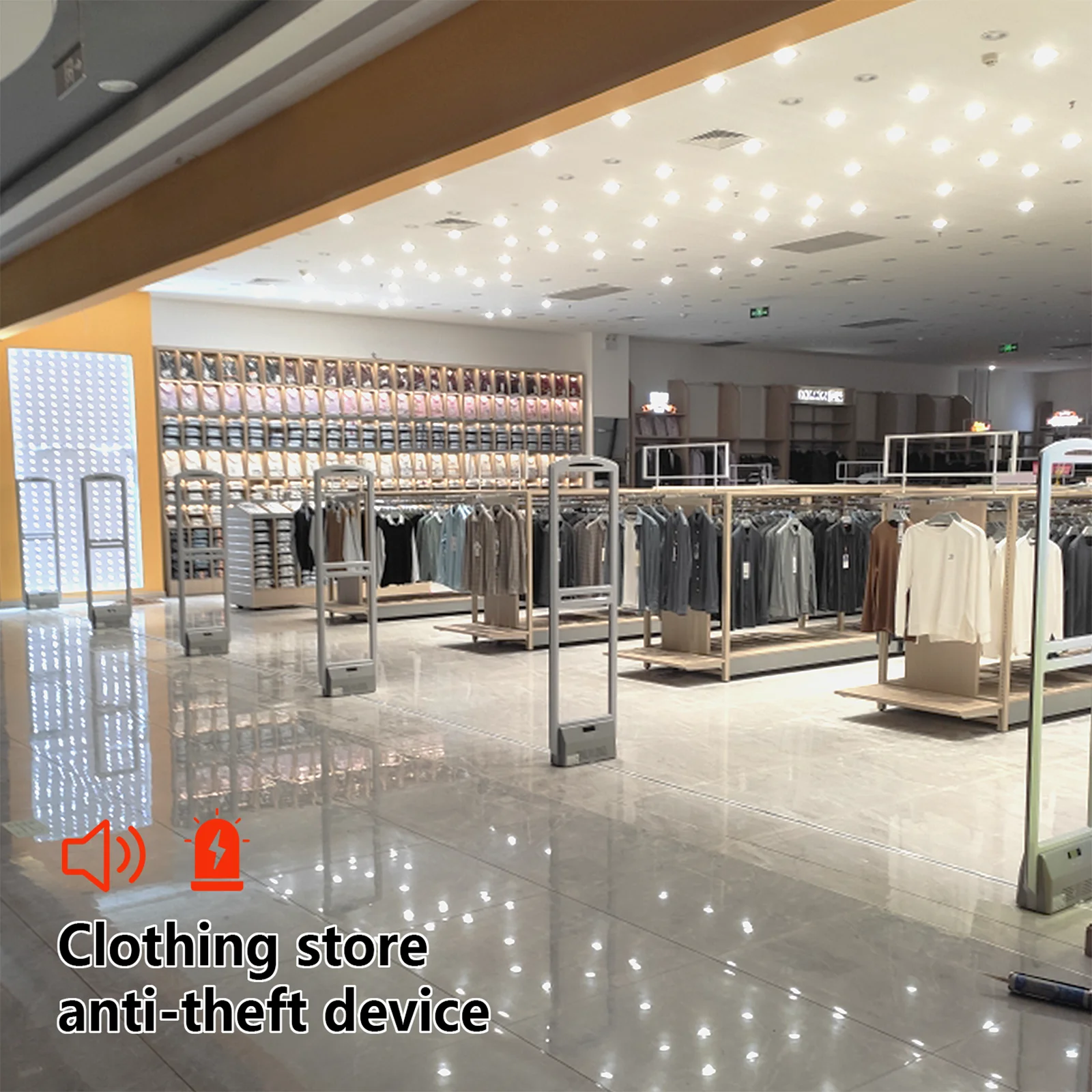 ประตูรักษาความปลอดภัย AM 58kHz ที่ได้รับการปรับปรุง ระบบ EAS สําหรับอุปกรณ์ป้องกันการโจรกรรมป้องกันการสูญเสียซูเปอร์มาร์เก็ตสําหรับร้านค้าปลีกป้องกันการโจรกรรม