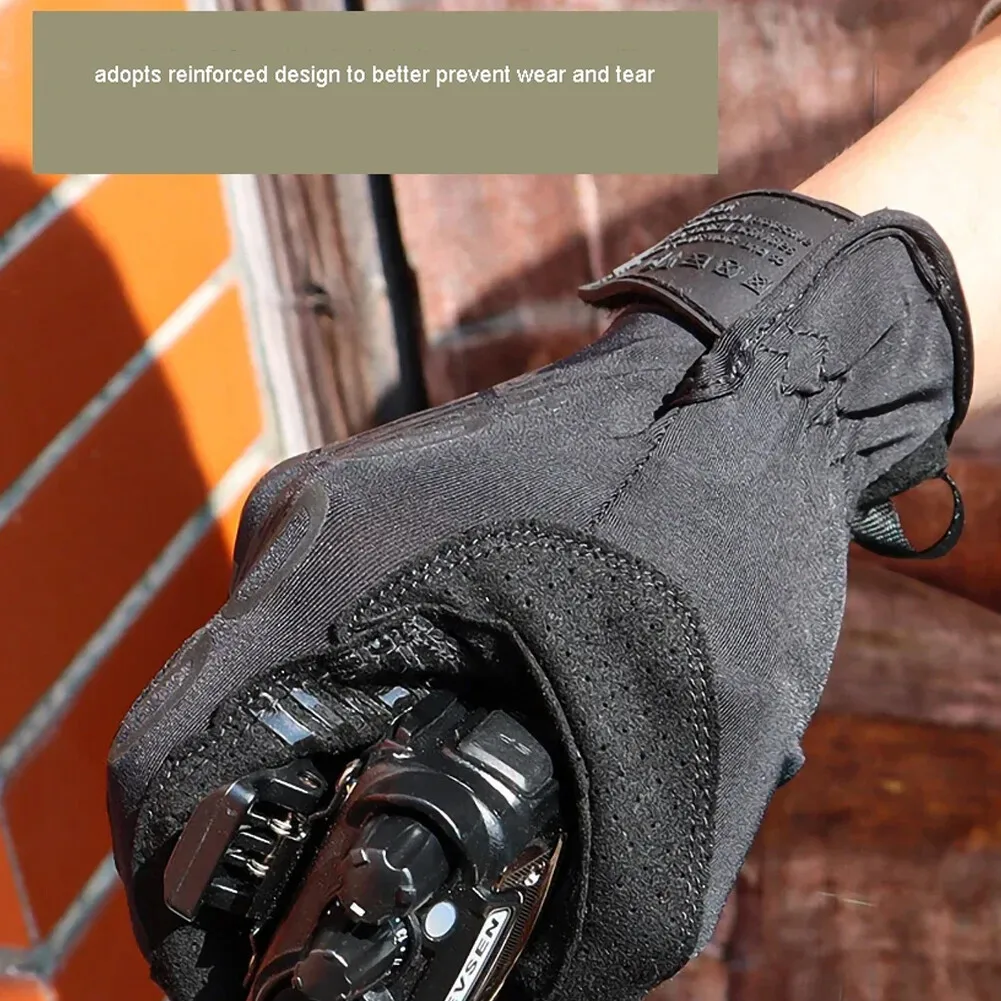 Guantes tácticos militares para motocicleta, guantes con dedos completos para pantalla táctil, conducción al aire libre, ciclismo, guantes antideslizantes transpirables
