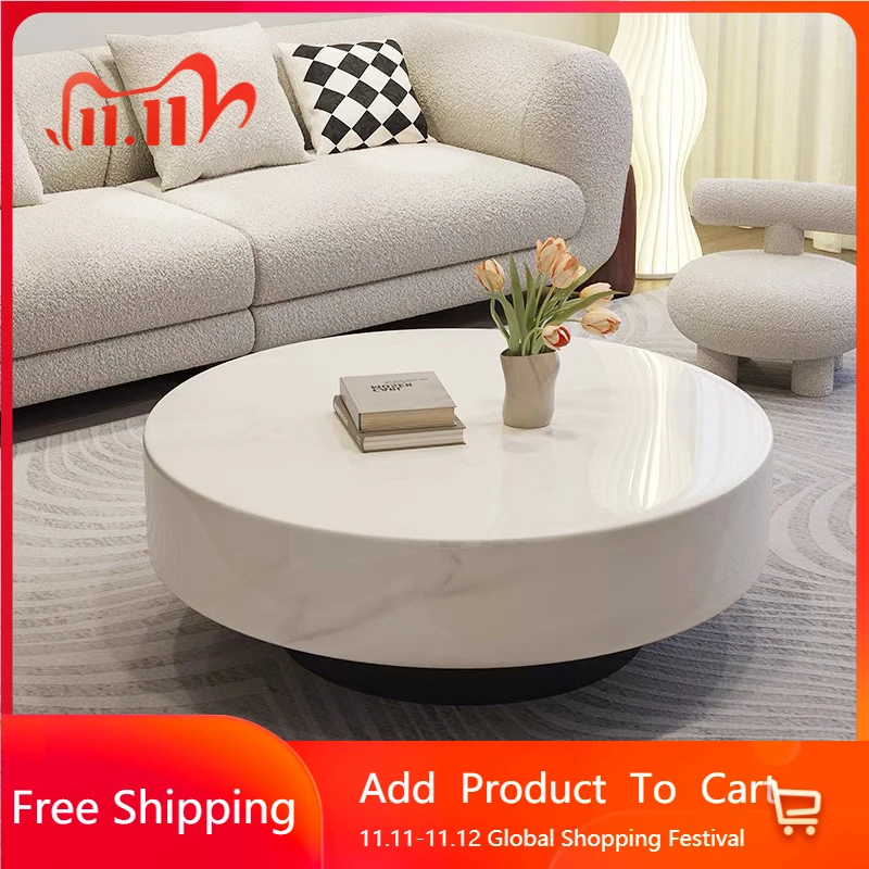 

Simple Waterpoor Coffee Table Modern Round Quality Service Coffee Table Aesthetic Minimalist Couchtisch Lounge Suite Furniture