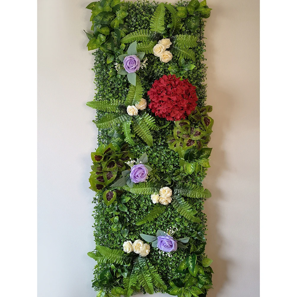 120cm * 40cm Hochzeits feier Haupt dekoration künstliche Pflanze Rasen Panel Wand für Wohnzimmer Hintergrund Spleißen dekorativ – Detail 10