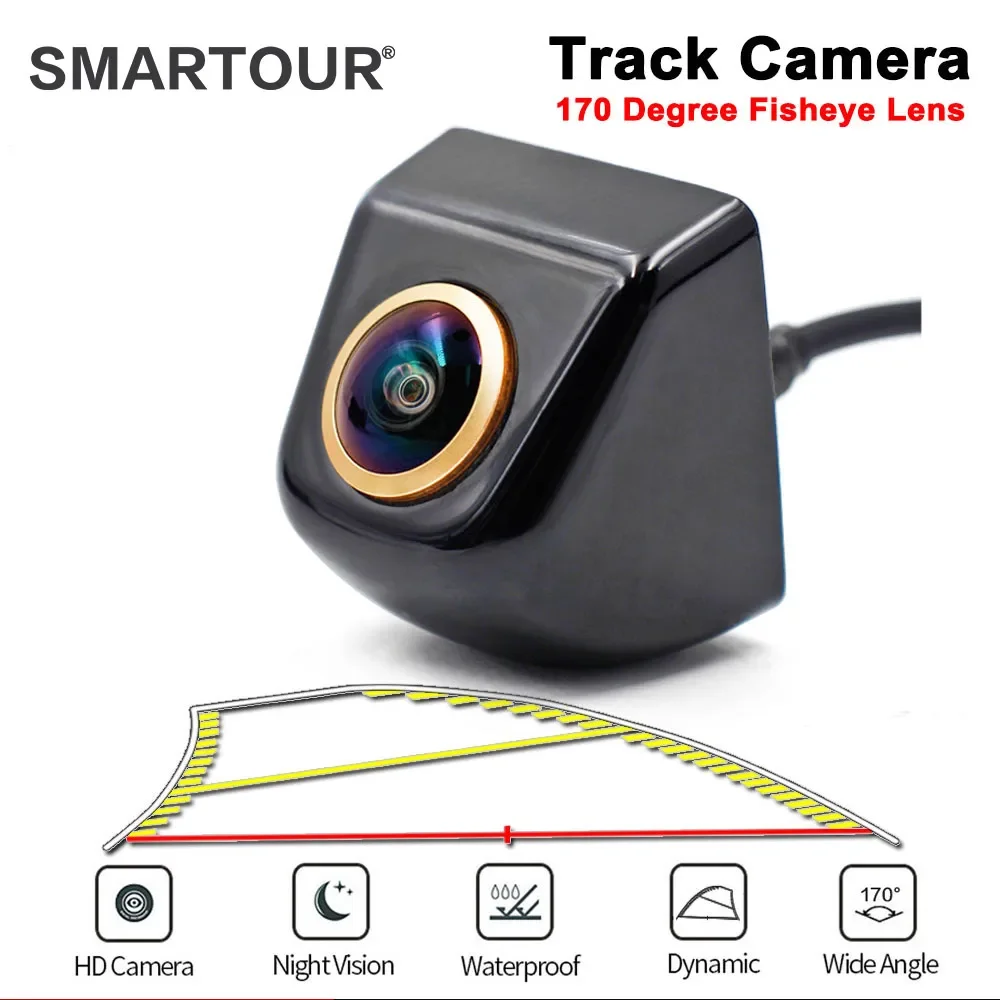 

Dynamic trajectory Car rear-view camera Fisheye Night vision Reverse automatic parking monitor CCD waterproof HD video 170 angle