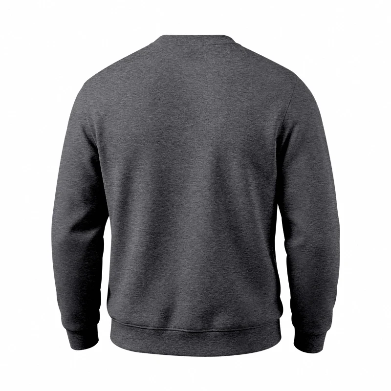 Einteiliger, locker sitzender, klassischer, mit Fleece gefütterter Rundhals-Langarm-Sweatshirt für Herren, warmes, winddichtes, lässiges Winter-Oberteil – Detail 36