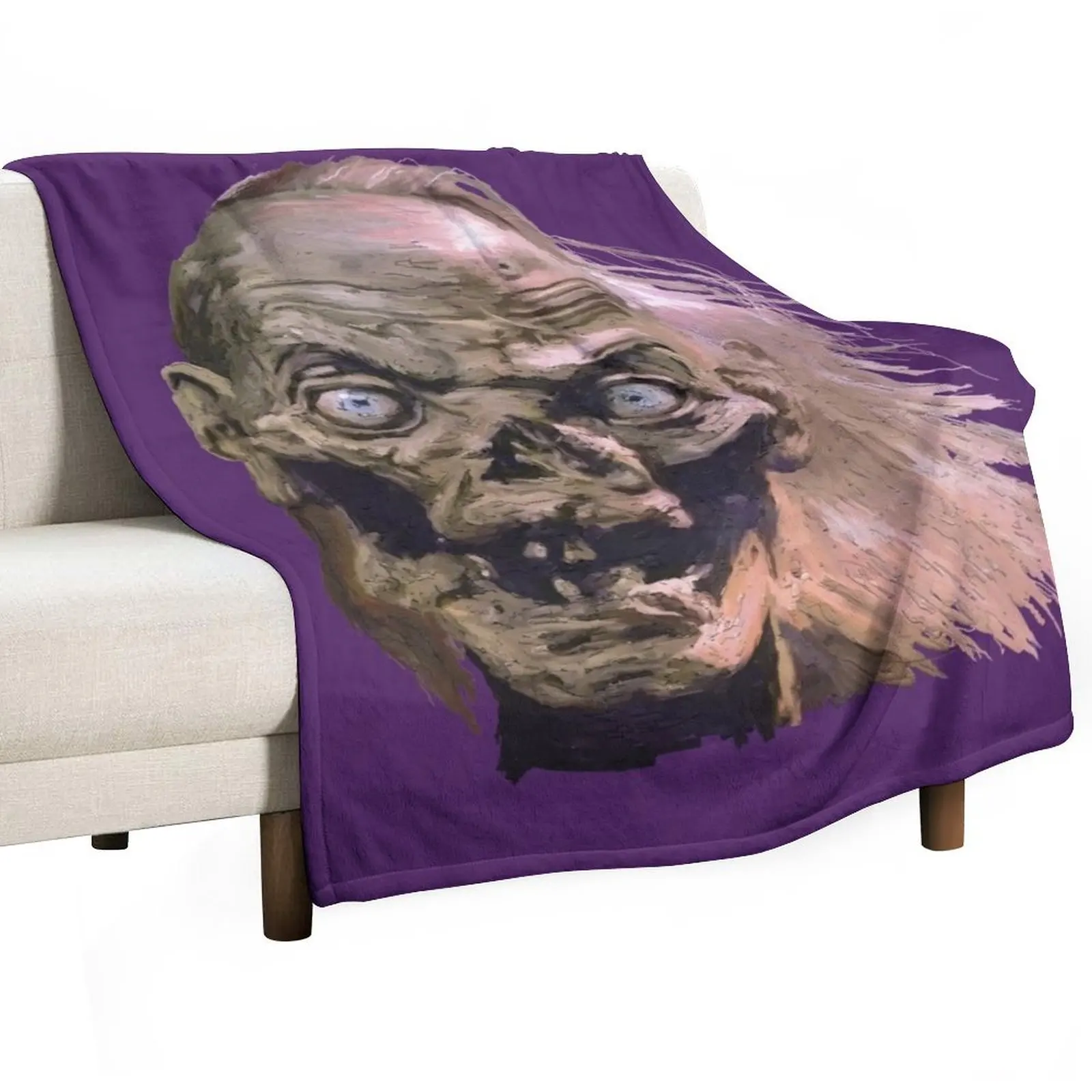 

Wake up, Crypt Keeper! Throw Blanket Plaid on the sofa funny gift Hairy Loose Blankets