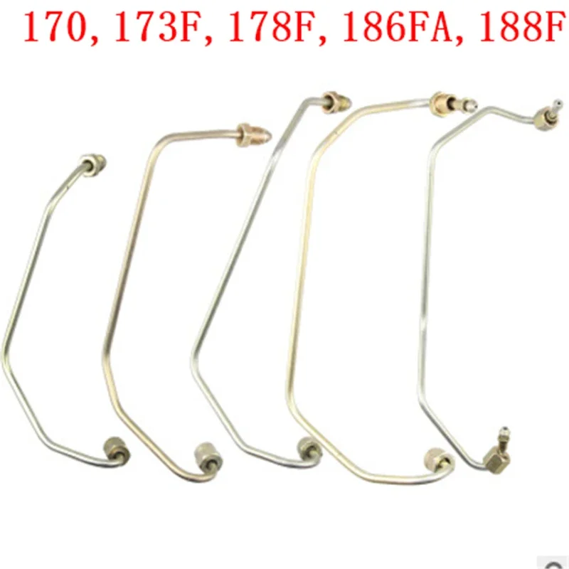 4pcs 178F 173F 170 186F 186FA 188F 186F Fuel Injection Pipe Diesel Engine Air Cooled High Pressure Fuel Pipe Suit Kipor Kama