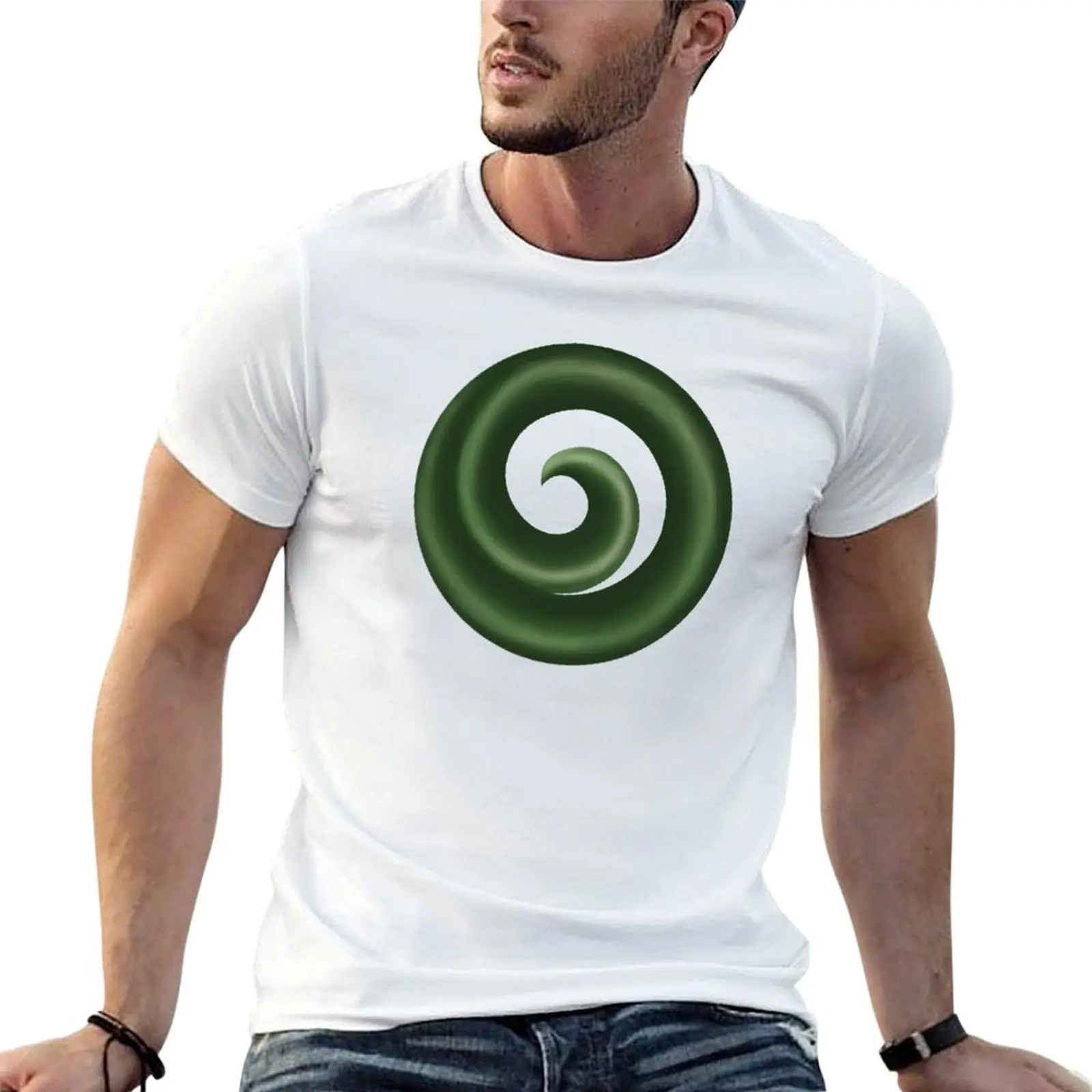 Greenstone circle koru T-Shirt graphic t shirts for man t shirts for man slim fit cotton t shirts man 100% T-shirt