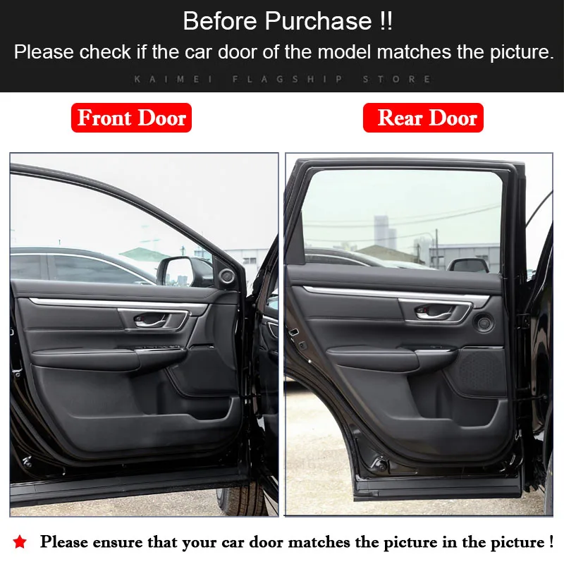 For Honda Breeze 2020 2021 2022 Car Door Anti-dirty Anti-kick Pad Cover Sticker Carbon Fiber Patterned Leather Accessories