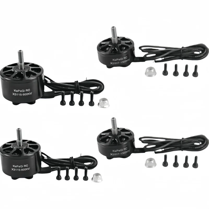 KePaQi X2807-1300KV X3115-900kv modelo de aeronave sem escova alimentado por motor de quatro eixos FPV transversal multi-rotor