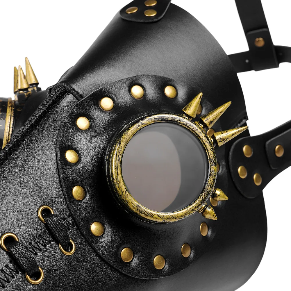 Masque d'Halloween Médiéval en Latex PU pour Adulte, Accessoire de Cosplay Sexy avec Bec, Style Steampunk, Médecin et Oiseau