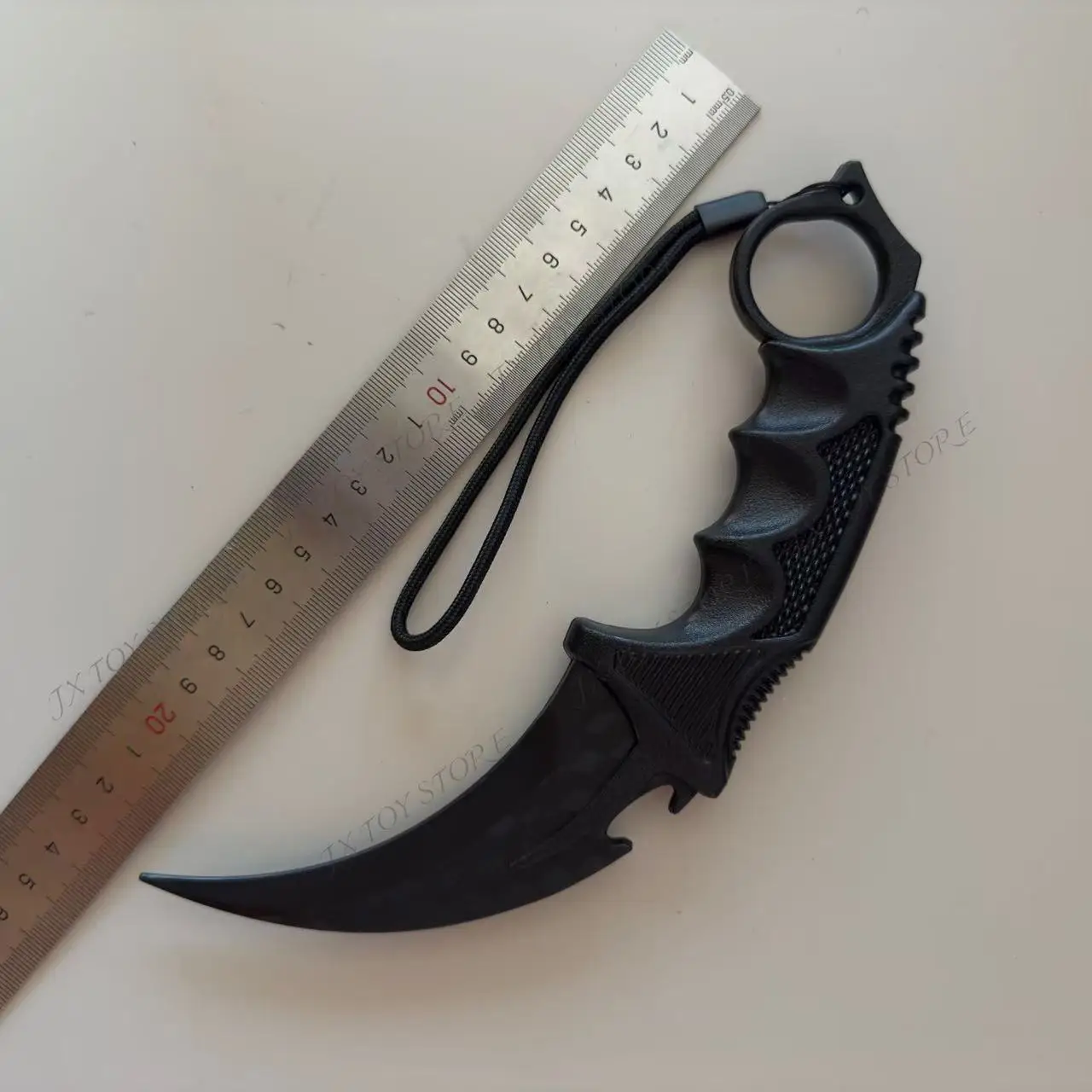 23 سنتيمتر شبكة سوداء البلاستيك مخلب سكين نسخة عالية الجودة مرحلة الأداء Karambit الدعامة التدريب في الهواء الطلق سكين ألعاب السلامة هدية