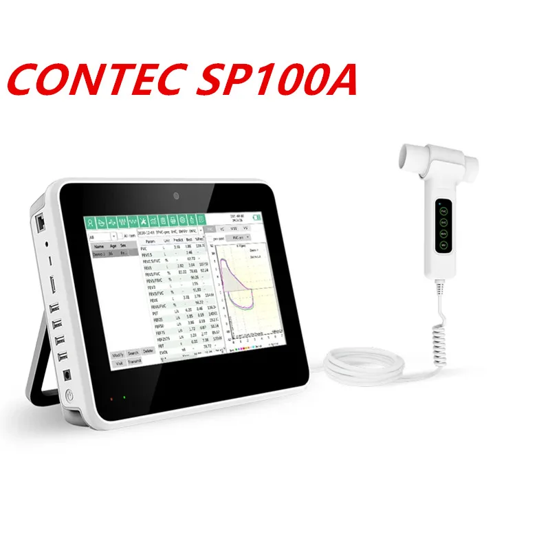 CONTEC SP100A Медицинский портативный спирометр Устройство для тестирования функций легких Анализатор функций легких