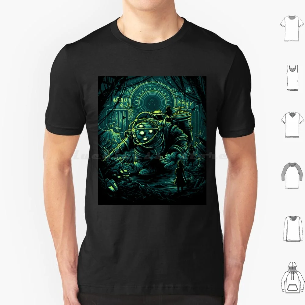 Bioshock Big Daddy T Shirt Cotton Men Women DIY Print Bioshock Rapture Little Sister Video Game Bioshock 2 Game Games Andrew