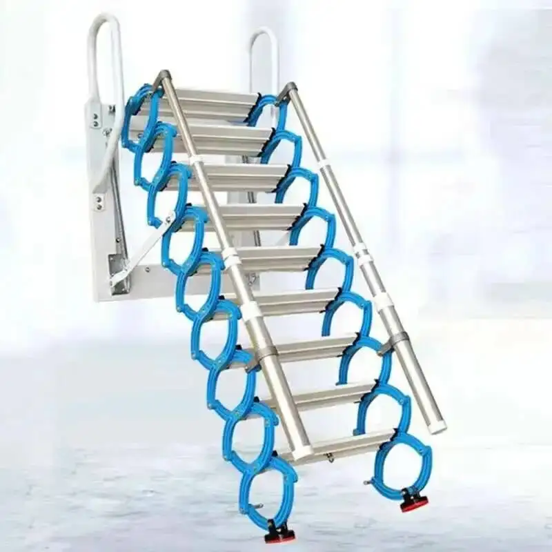

Wall-mounted Ladders Attic Ladders Outdoor Invisible Folding Retractable Stairs Home Lifting Indoor and Simple Stretching Stairs