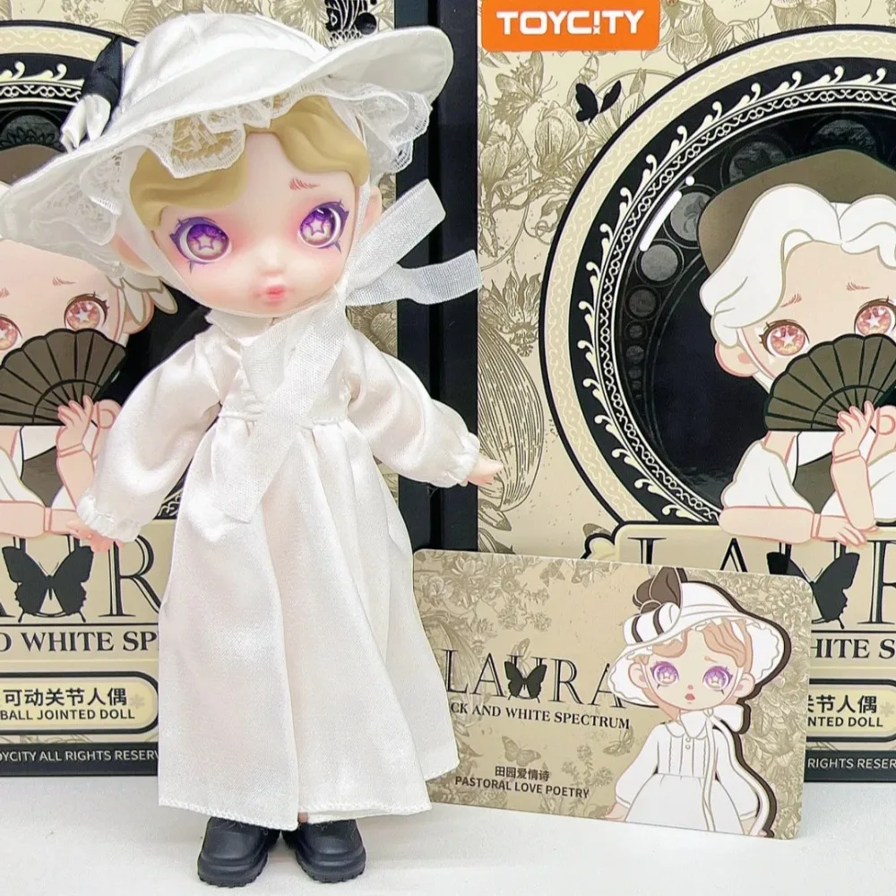 Laura Black and White Spectrum Series Anime Figure Blind Box Toys Cute Bjd Model Doll Figurine Desktop Ornament Christmas Gift