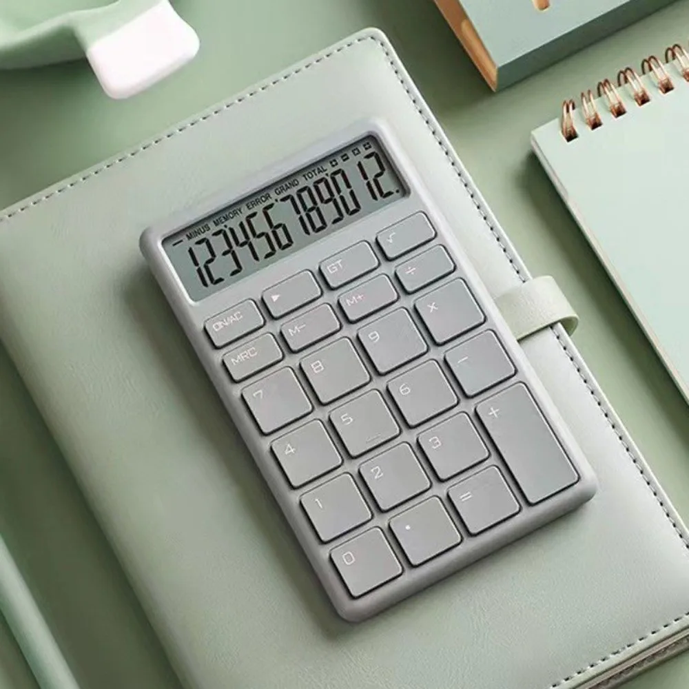 Digital Display Mini Calculator Accounting Tools Battery-powered Student Calculator Lightweight Portable 12-digit Calculator