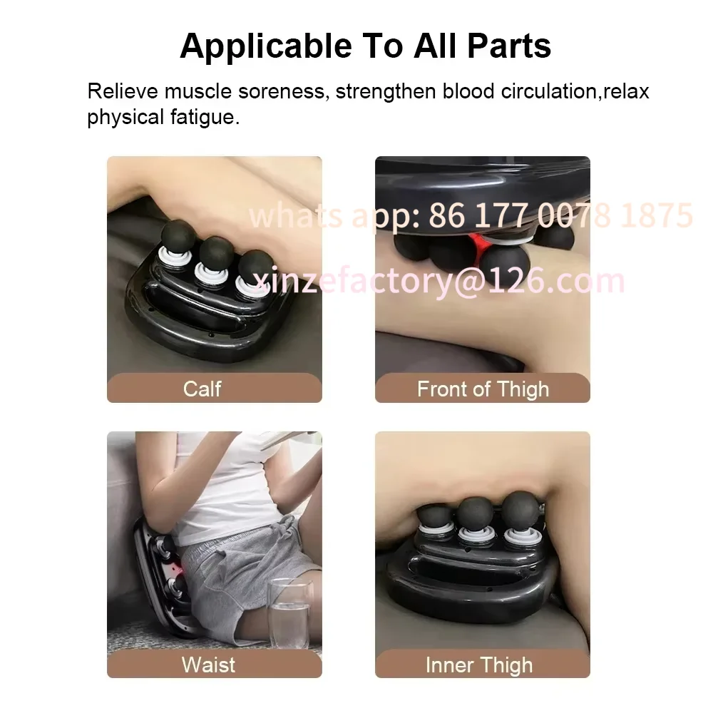 Customizable Fascia Gun Massager Six-head Fascia Gun Massager For Back Waist Legs Body Shoulder High Frequency Professional