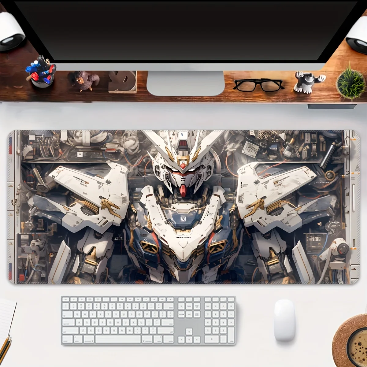 

Gaming Robot Extended Large Mouse Pad 900x400 Non-Slip Rubber Base Desk Pad with Stitched Edges for Gamers and Office table mat