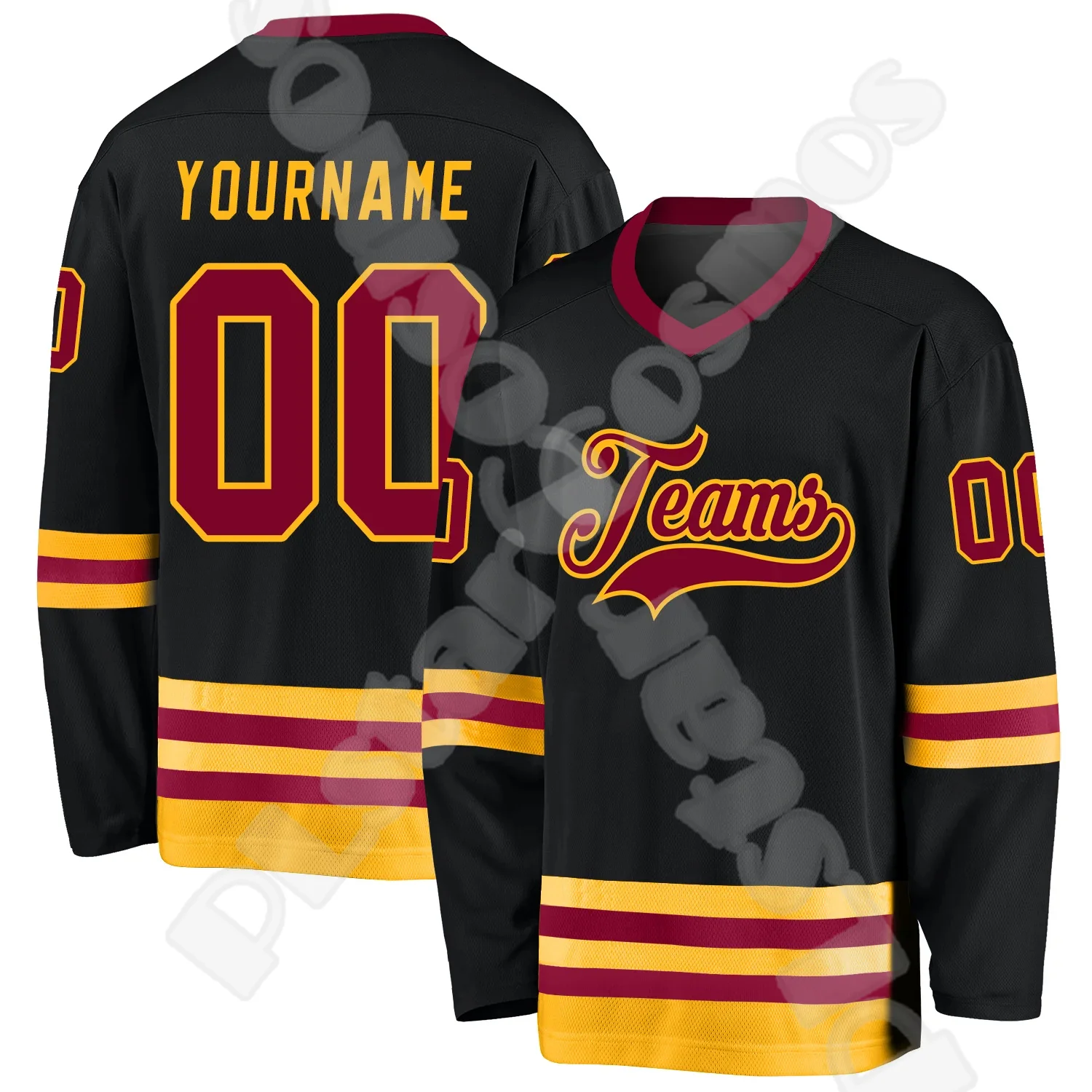 NewFashion Custom Name Logo Team Suits Retro Vintage Pullover 3DPrint Harajuku Casual Funny Long Sleeves Hockey Jersey Shirts X6