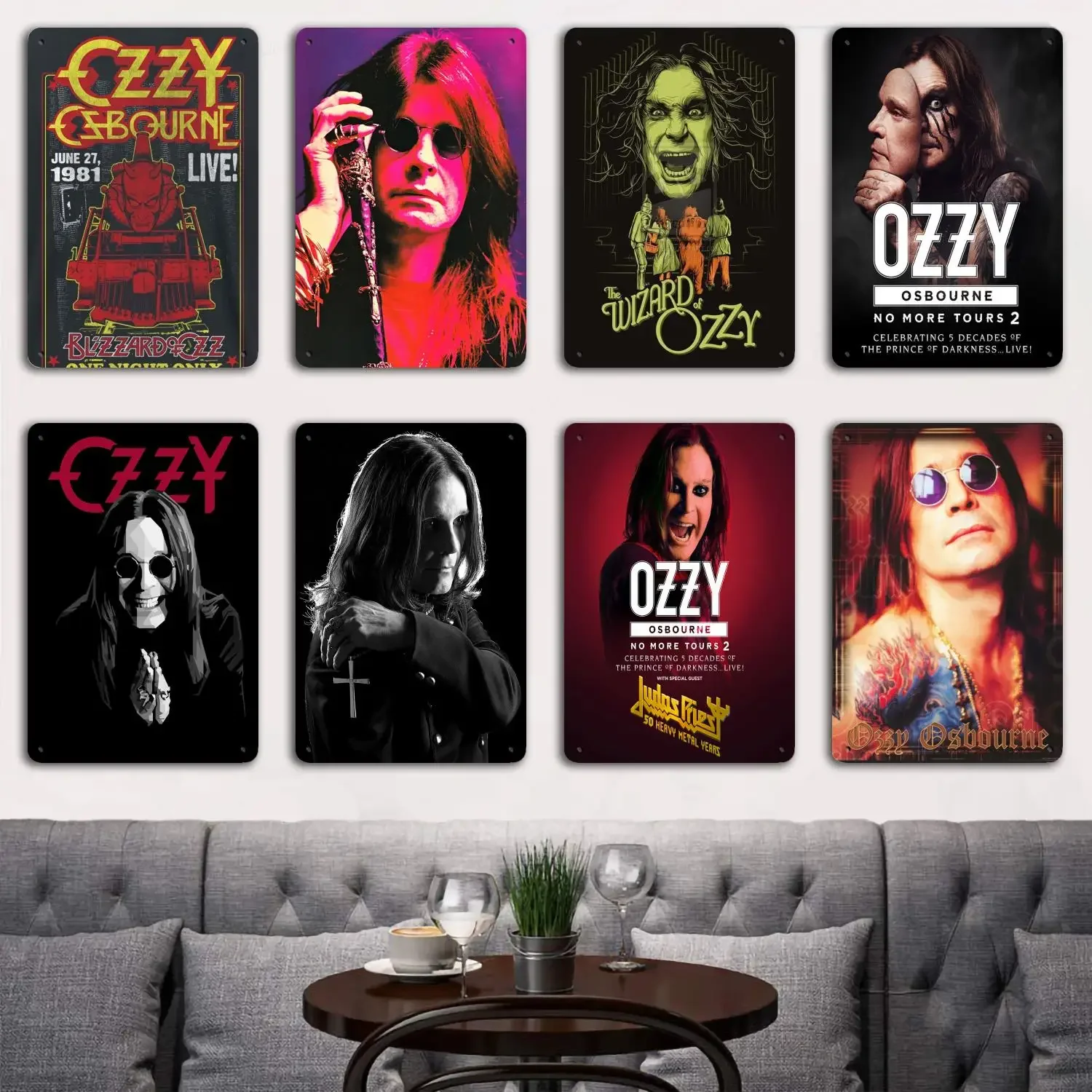 Ozzy Osbourne Tin Metal Plaques and Signs Wall Decor, Captain Poster, Vintage Decor, Bar, Pub, Club, Wall Decoration