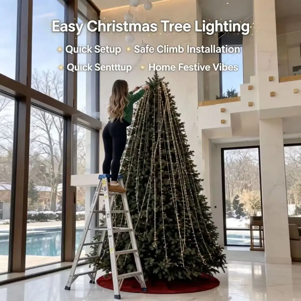 400 LEDs Christmas Tree Lights Music Sync Bluetooth App Control Light String DIY Light Show Star-Shaped Star-Shaped Lights