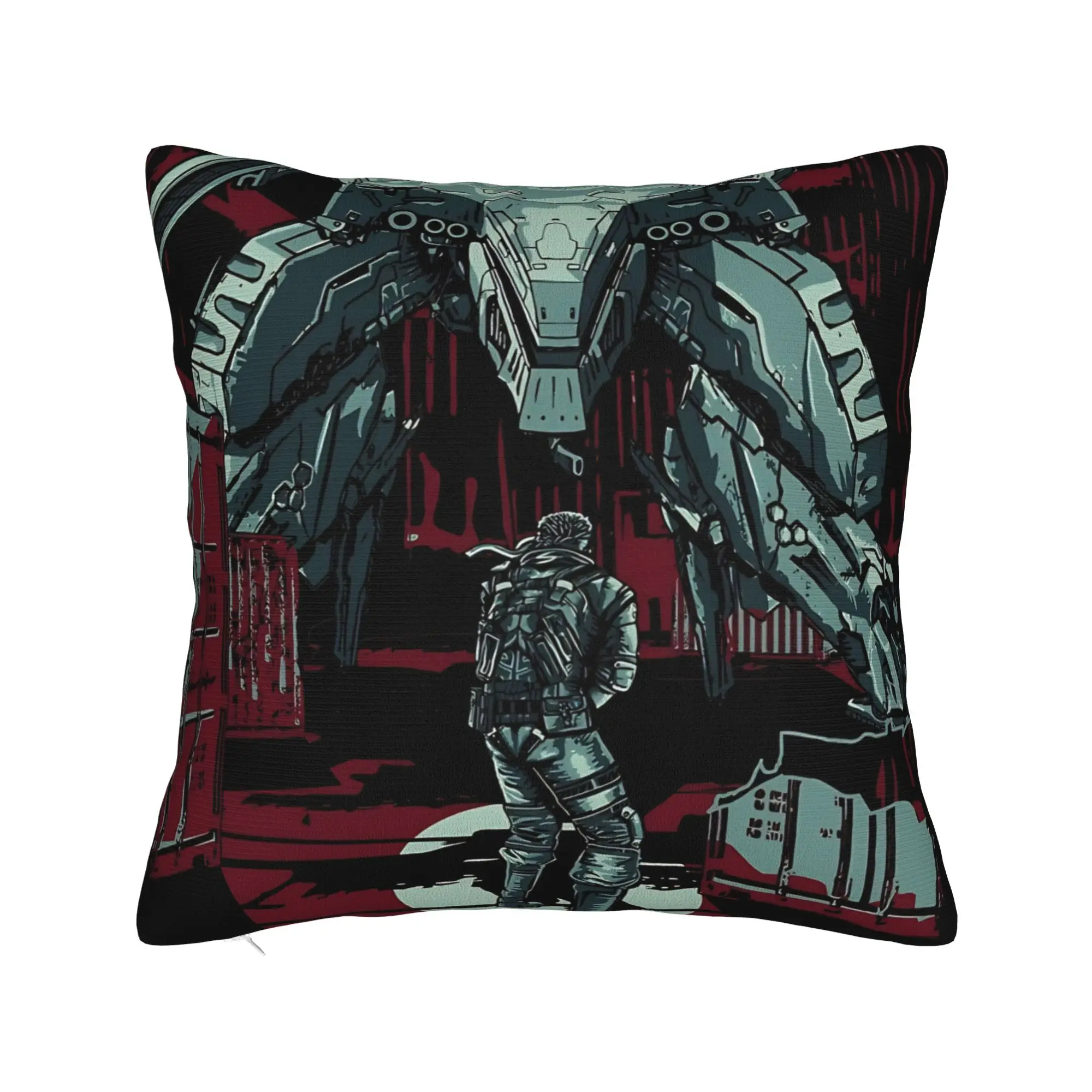 Metal Gear Solid MGS Game Pillow Case  Kawaii Pillow Cover Soft Pillowcases For Office Car Home Decor