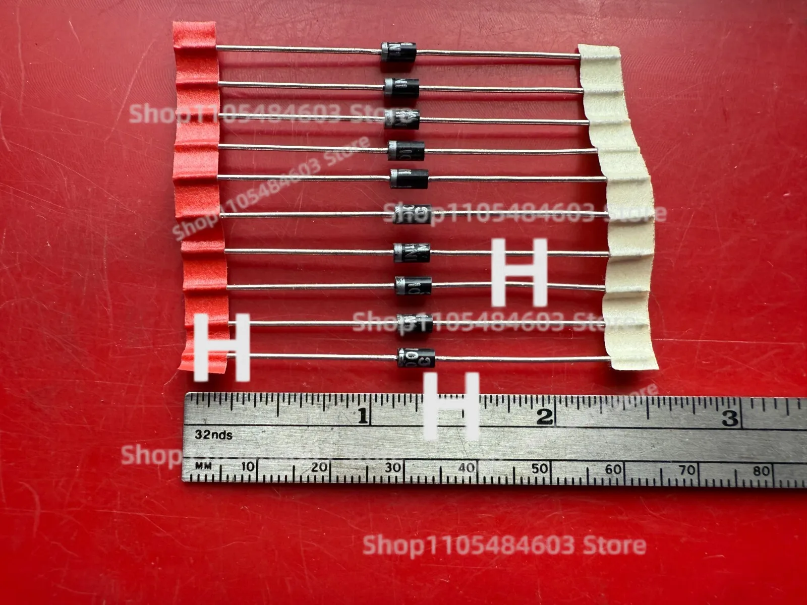 10x 1N4001 FOR MICRO COMMERCIAL DIODE GEN PURPOSE 50V 1A DO41 IN4001