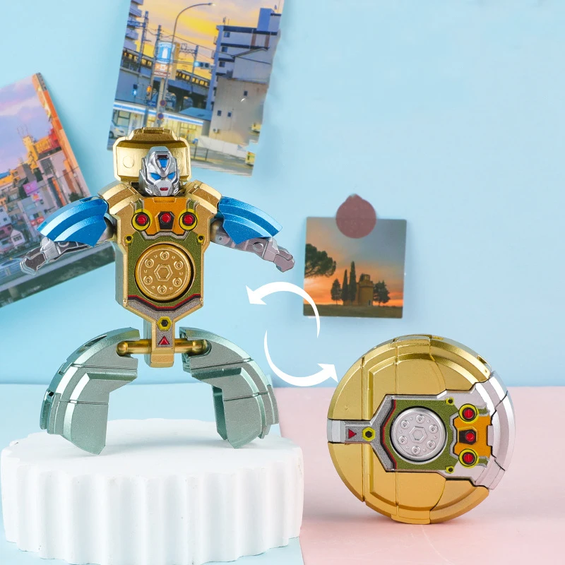 الإصبع الدوران Morphing روبوت الميكانيكية الضغط سبينر إصبع الدوران تململ لعبة أطفال الكبار الإجهاد الإغاثة مكافحة القلق لعبة