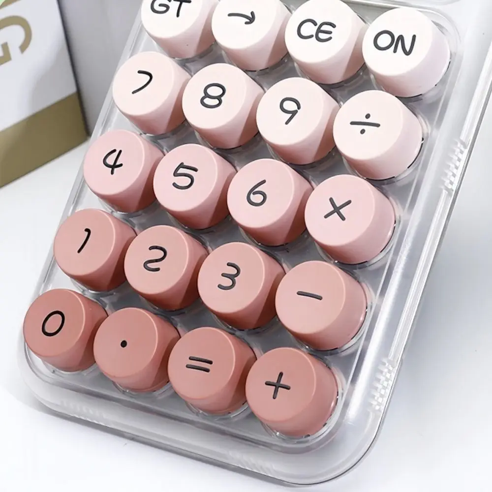 10-digit Display Electronic Calculator Gradient Color Transparent Design Desktop Calculator Lcd Display Large Buttons