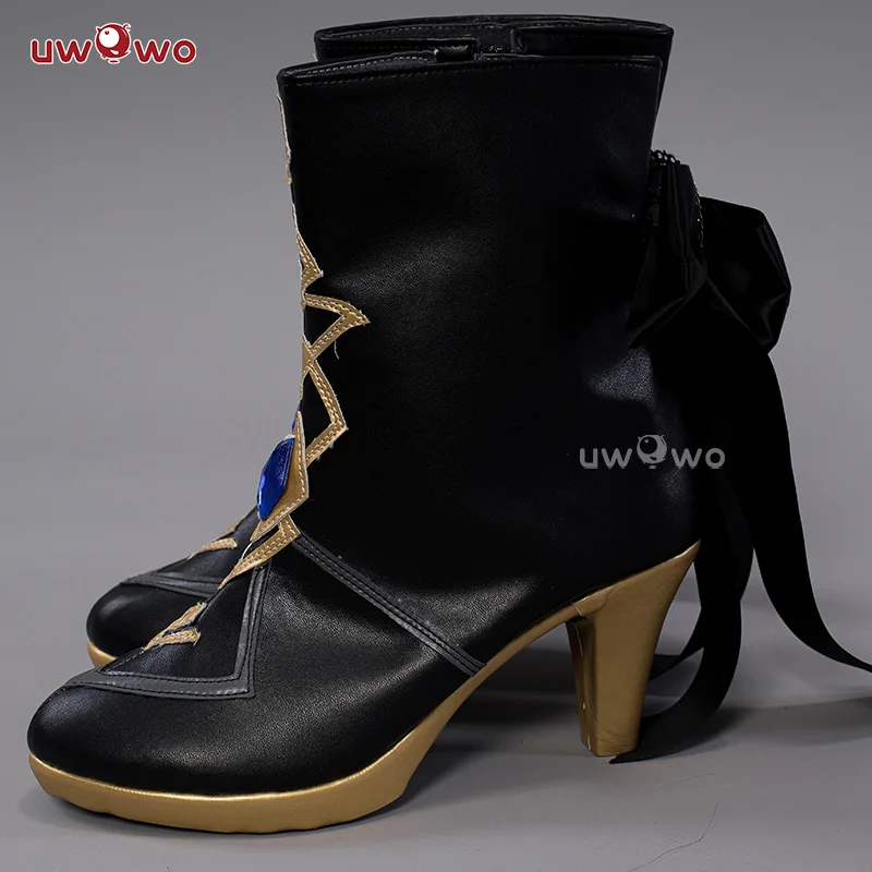 UWOWO Genshin Impact Navia scarpe Cosplay abito in stile rococò di realizzata in stile rococò stivali