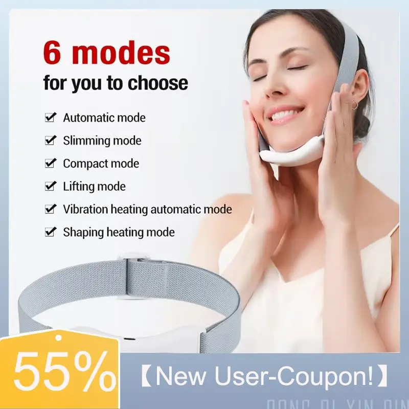 A60T新型フェイススリミングデバイス 顎フェイスマッサージャー 振動ベルト 温熱圧縮 パーソナルケア用