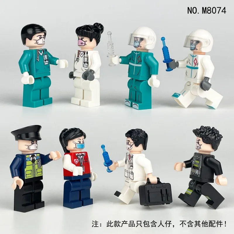 Arzt- und Krankenschwesterpuppen, Lernspielzeug, Minifiguren, humanoide Puppen, Kinderspielzeug, Geburtstagsgeschenke, Zeichentrickfiguren. – Detail 9